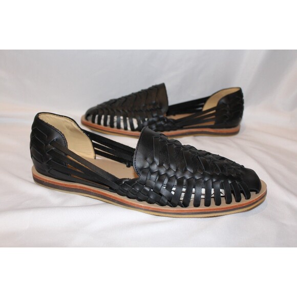 Nisolo Leather Sandal Huarache Men's size US 13 BLACK NWOB MSRP $150 - Picture 2 of 8